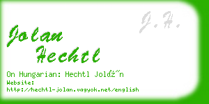 jolan hechtl business card